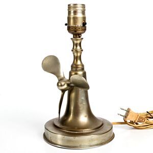 Vintage MCM Nautical Themed Lamp - Propeller - 9" Tall